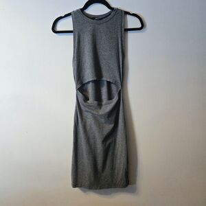 Wilfred Free Aritzia Heather Grey Cutout Dress